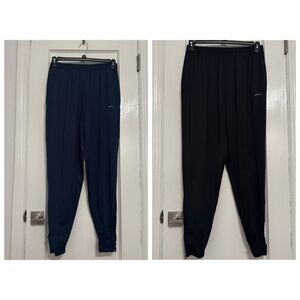 ASICS Men's 2 Pack Black & Navy Zippered Ankle Joggers | Size: Small